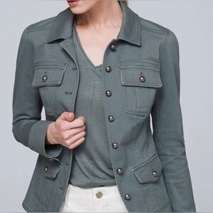 White House Black Market Slate Utility Jacket